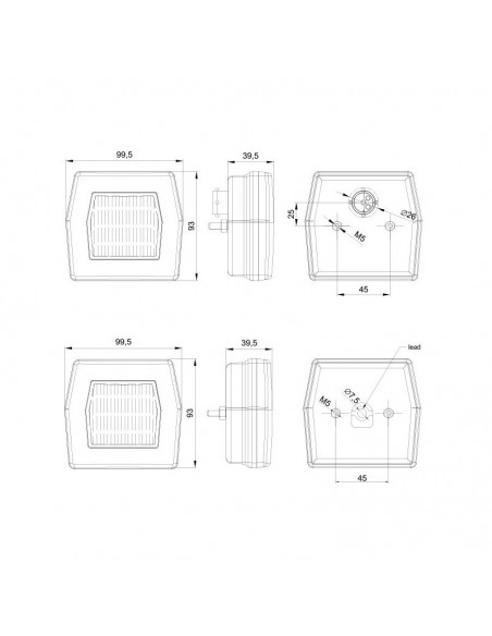 Feu avant LED clignotant homologué Fristom FT-125 12v 24v | Éclairage LeonLeds