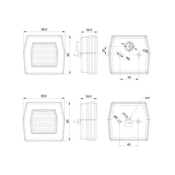 Piloto delantero LED Posicion intermitente Homologado Fristom FT-125 12v 24v | LeonLeds Iluminación