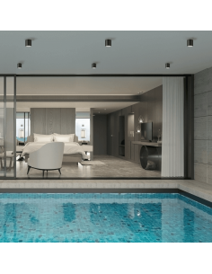 Plafonnier d'extérieur rond KANDANCHÚ, 7905 anthracite, Mantra | LeonLeds 2