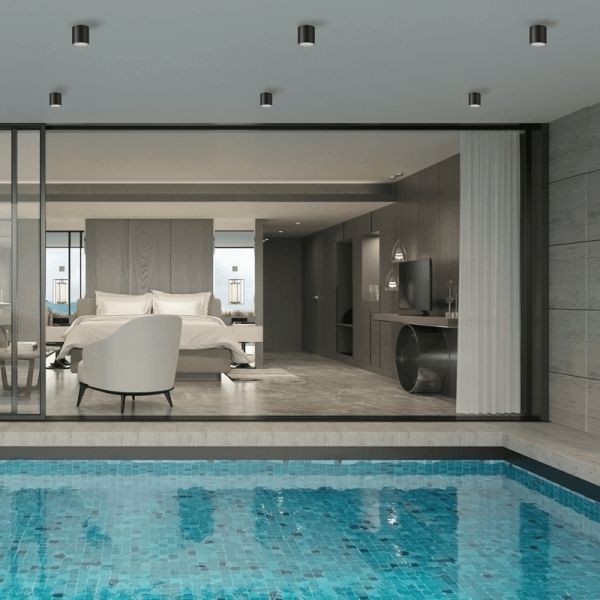 Luminária de teto redonda para área externa KANDANCHÚ 7905 7906 Mantra ambiente | LeonLeds