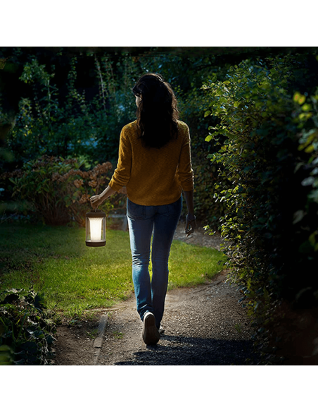 Lampe de table noire d'extérieur Cicero