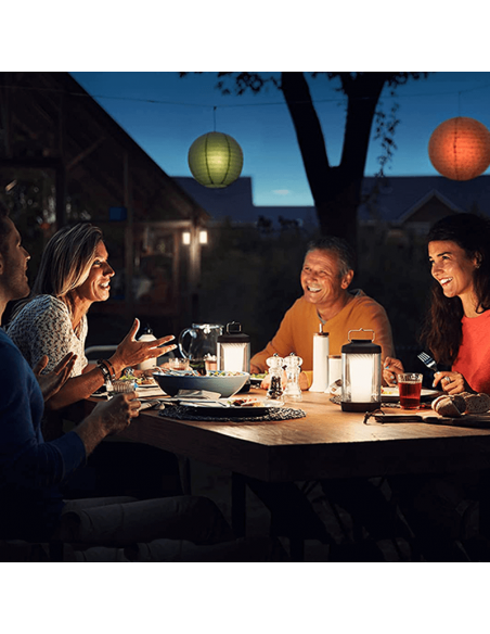 Lámpara de mesa negra exterior Cicero Philips 8719514443730 | LeonLeds