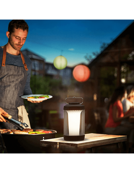 Lámpara de mesa negra exterior Cicero Philips 8719514443730 | LeonLeds