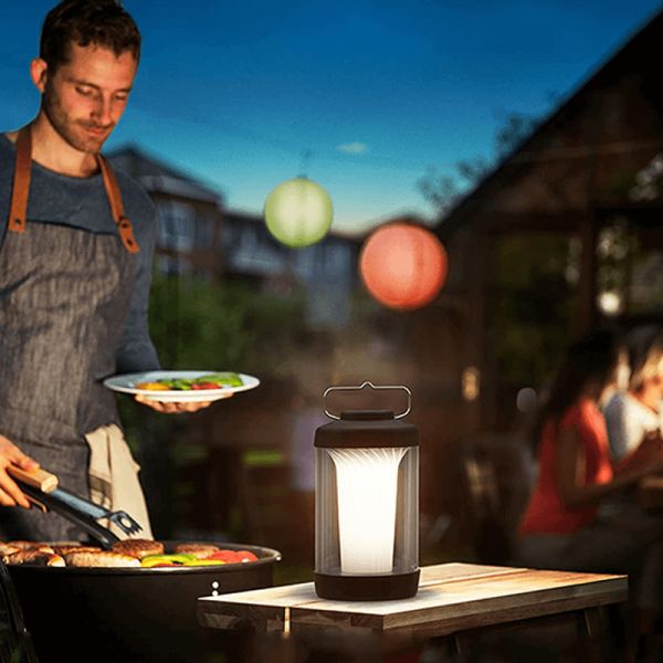 Candeeiro de mesa preto para exterior Cicero Philips 8719514443730 | leonleds