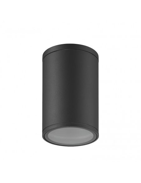 Plafón Volcano redondo exterior de 10,8 cm gris oscuro