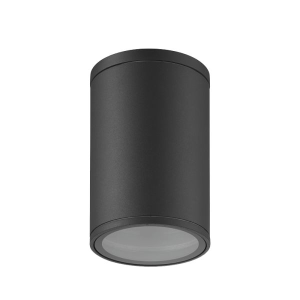 Plafón Volcano redondo exterior de 10,8 cm gris oscuro