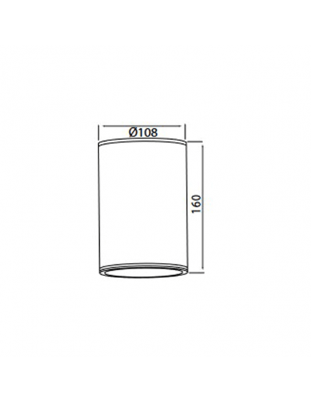 Plafonnier extérieur rond Volcano 10,8 cm gris foncé