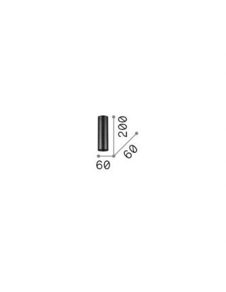 Dimensiones Plafón Look PL1 H20 redondo exterior de 6 cm Ideal Lux | LeonLeds