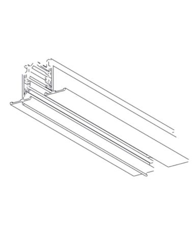 Rail Triphasé Encastré 1M Blanc ou Noir Mantra