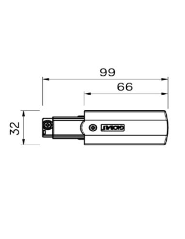 Final alimentador polaridad derecha Negro o Blanco