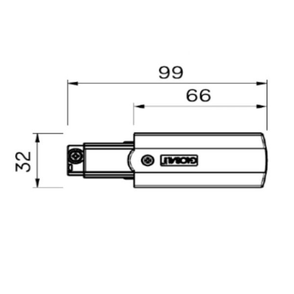 Extrémité d'alimentation à polarité droite Noir ou Blanc