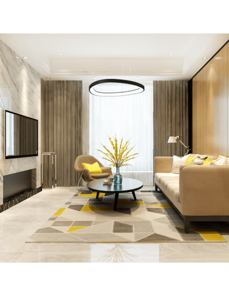 Candeeiro suspenso de metal Gemini 42cm ambiente