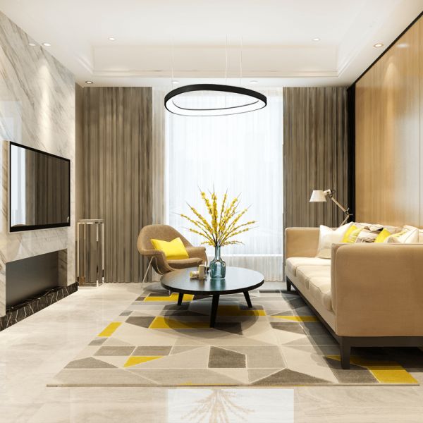 Candeeiro suspenso de metal Gemini 42cm ambiente