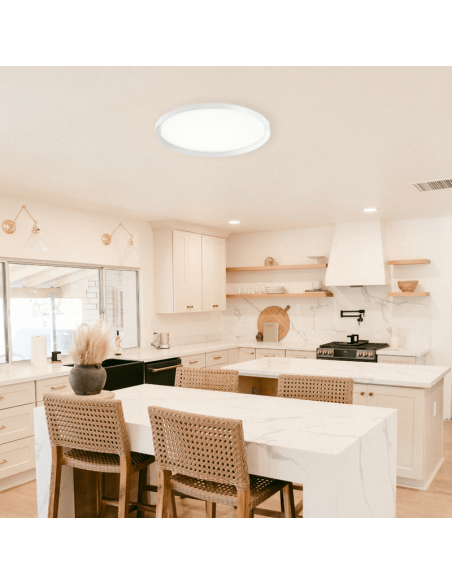 Grand plafonnier plat LED Fly 90cm ambiant