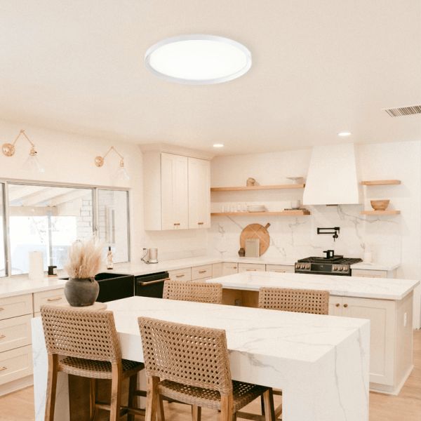 Grand plafonnier plat LED Fly 90cm ambiant