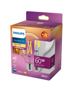 Caja Bombilla LED Globo regulable E27 de filamento G95 5.9W - 60W 2.700K Philips 8719514323957 | LeonLeds