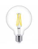Bombilla LED Globo regulable E27 de filamento G95 5.9W - 60W 2.700K Philips | LeonLeds