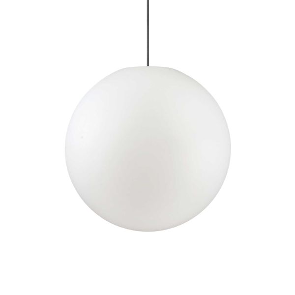 Grande suspension LED d'extérieur blanche Sole