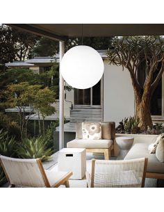 Lámpara LED colgante de exterior blanca Sole 2