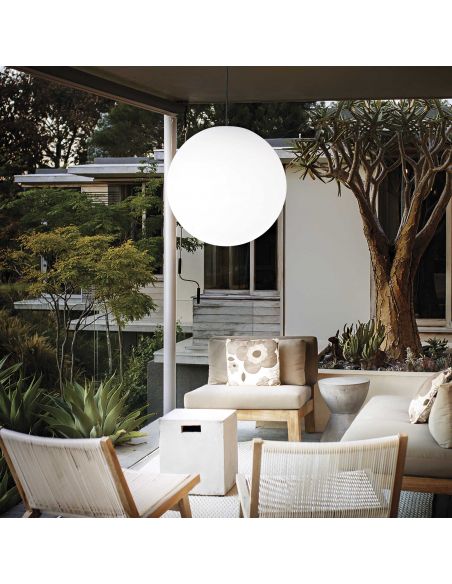 Lámpara LED colgante de exterior blanca Sole ambiente