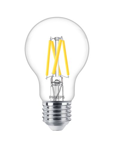 Ampoule à filament DEL à intensité variable A60 Équivalent 40 W - DEL classique 3,4 W à intensité variable Philips | leonleds