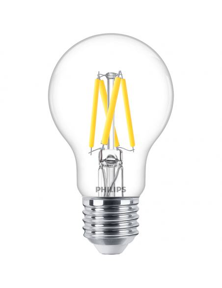 Lâmpada de filamento LED regulável A60 Equivalente a 40 W - LED 3,4 W Clássico Regulável Philips | leonleds
