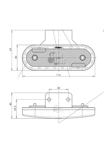 Le feu de dégagement latéral LED était blanc rouge orange avec support 535Z 12v et 24v pour camion léger de dégagement latéral |