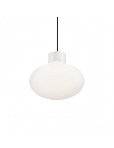 Lámpara colgante exterior Clio con armazón de aluminio blanco