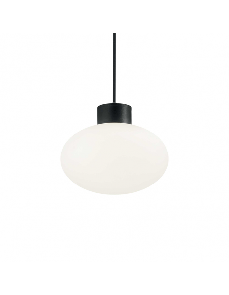 Lámpara colgante exterior Clio con armazón de aluminio negro