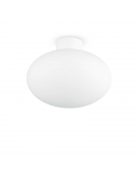 Plafonnier d'extérieur ovale blanc Clio