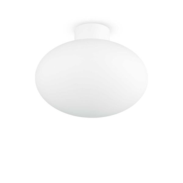 Plafón de techo exterior Clio ovalado blanco