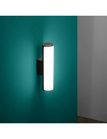 Aplique LED exterior Etere antracita ambiente