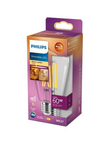 Lâmpada LED Edison ST64 Regulável 5.9W - 60W WarmGlow Filamento Regulável Philips 8719514323919 | leonleds