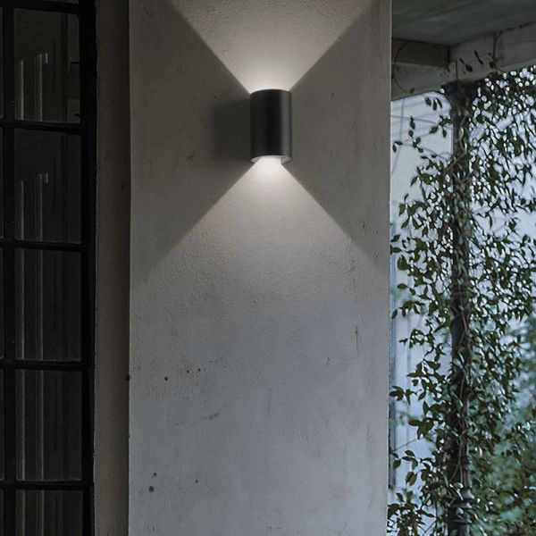 Aplique de exterior LED Apollo con doble luz ambiente