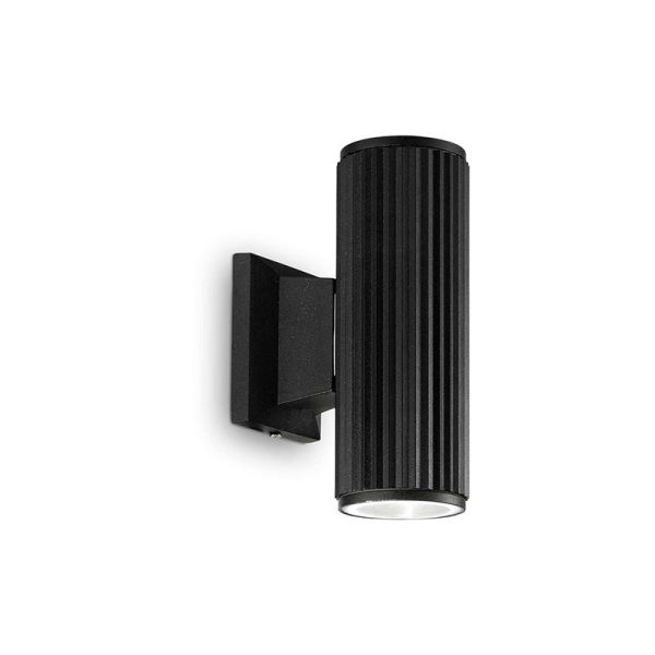 Luz de parede LED de base exterior com suporte negro