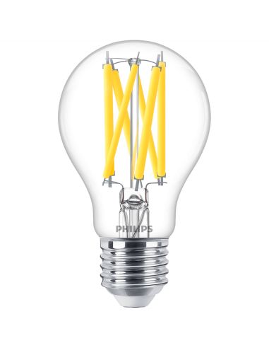 Bombilla LED Regulable E27 de filamento A60 Equivalente a 100W - 10,5W LED Classic Dimmable Philips | LeonLeds