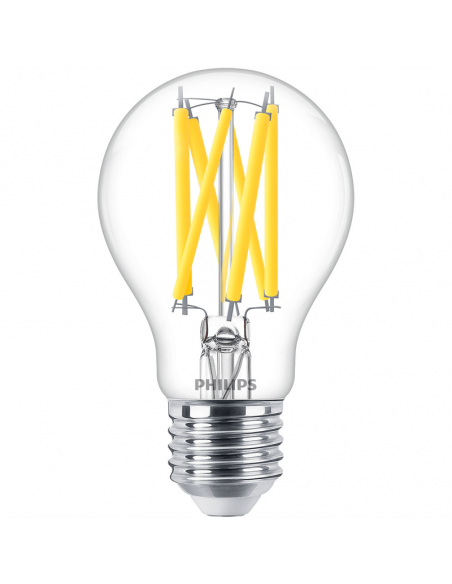 Bombilla LED Regulable E27 de filamento A60 Equivalente a 100W - 10,5W LED Classic Dimmable Philips | LeonLeds