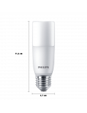 Dimensiones Bombilla LED E27 con rosca T38 Stick 75W - 9,5W Luz Natural 4000K 8718699771379 Philips | LeonLeds