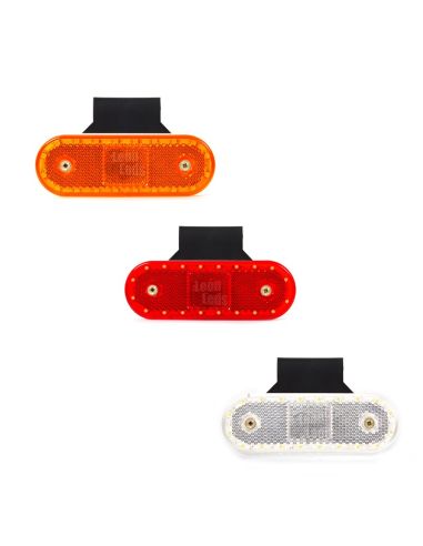 LED de luz de folga lateral Era branco vermelho laranja com suporte 535Z 12v e 24v para caminhão leve de folga lateral | leonled