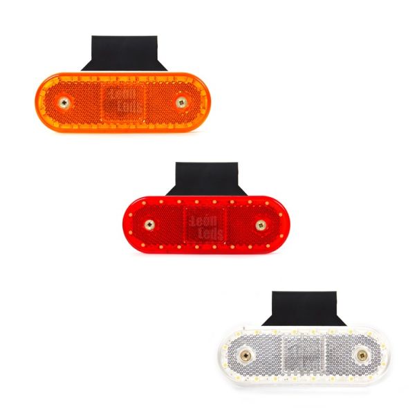 Piloto Lateral de Galibo LED Was Blanco Rojo Naranja con soporte 535Z 12v y 24v para camión piloto de galibo laterales| LeonLeds