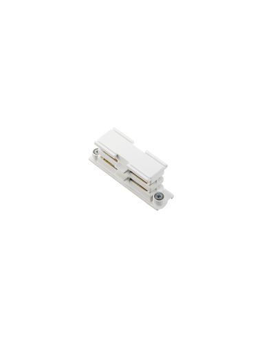 Conector intermedio recto Carril Trifásico Negro o Blanco | LeonLeds