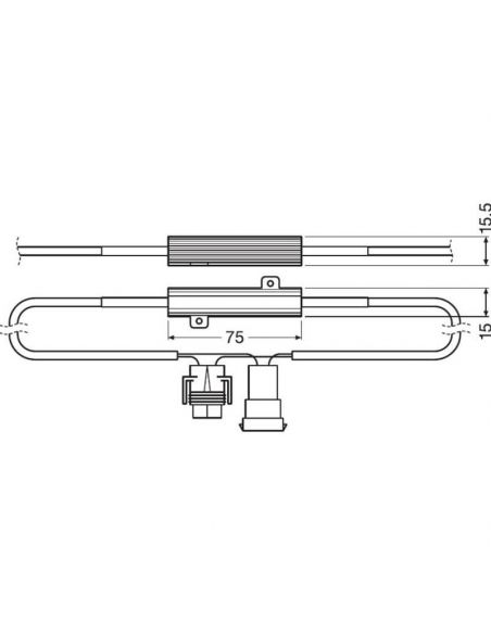 Dimensões Pack 2 Resistores CanBus LedDriving 12V 50W LEDCBCTRL103 Osram | leonleds