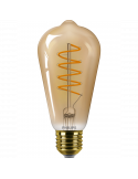Lâmpada LED ST64 Regulável Edison Gold 4W - 25W Chama Vintage 1800K 8719514315457 | leonleds