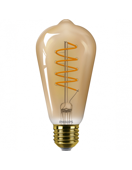 Bombilla LED ST64 Regulable Edison Gold 4W - 25W Vintage Flame 1800K 8719514315457 | LeonLeds