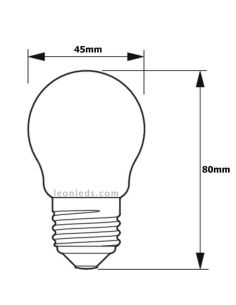 Bombilla LED esférica Regulable Filamento 3,7W - 40W 8719514355514 Philips | LeonLeds 2