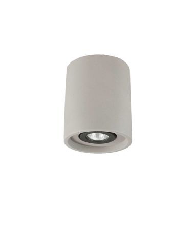 Plafón de techo Oak PL1 Redondo Cemento Ideal Lux | LeonLeds