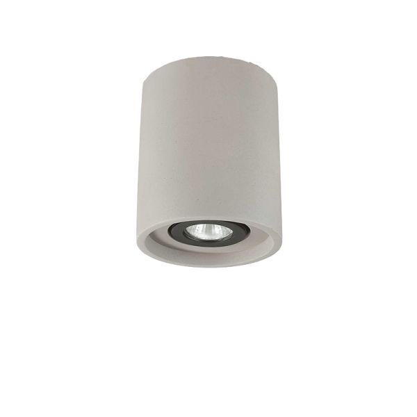 Plafón de techo Oak PL1 Redondo Cemento Ideal Lux | LeonLeds