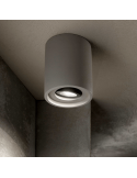 Plafón de techo Oak PL1 Redondo Cemento Ideal Lux Ambiente | LeonLeds