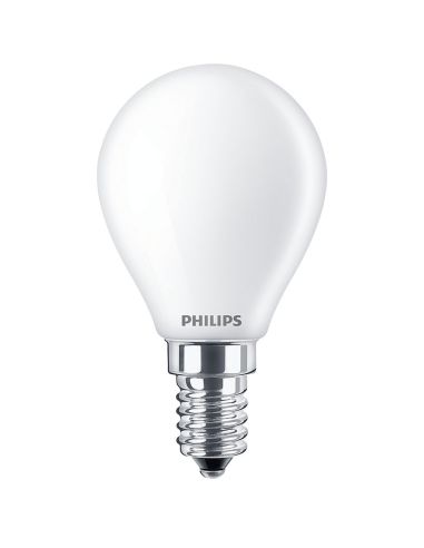 Bombilla LED P45 Opaca 4,3W - 40W LED Classic Philips | LeonLeds