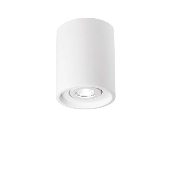 Plafonnier rond blanc en chêne PL1 Ideal Lux | leonleds